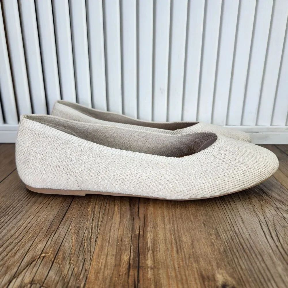 Seychelles Mabel Ballet Flats Womens Size 7.5 M Beige Memory Foam Slip On Shoes